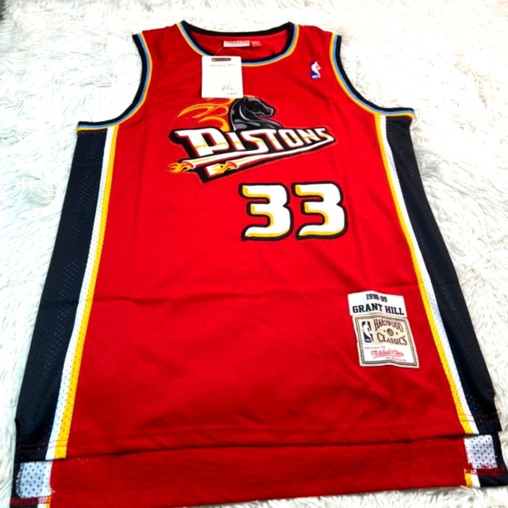 Mitchell & Ness Swingman Detroit Pistons Red Grant Hill Jersey Size XL
